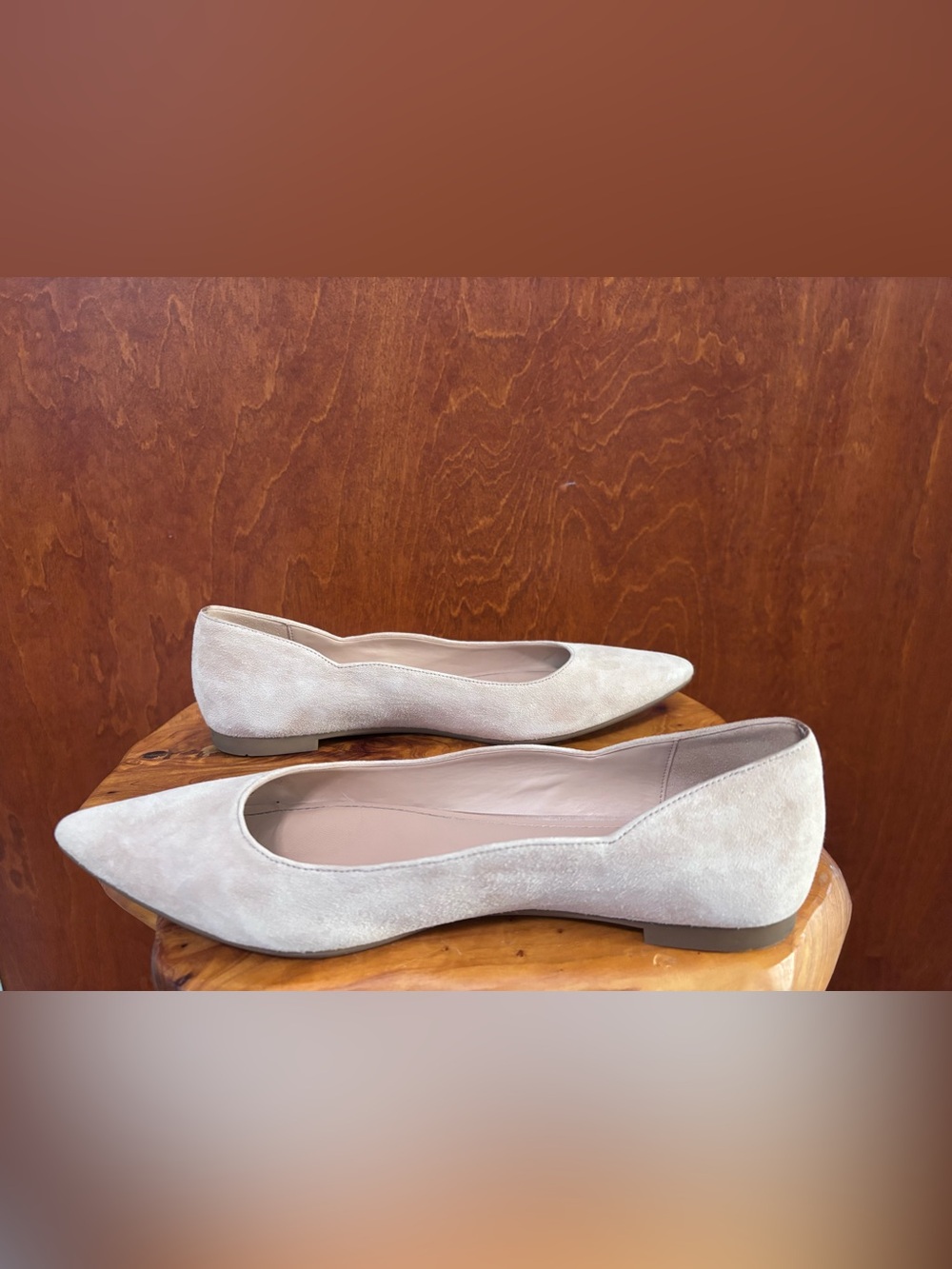 COACH Pointed Toe Suede Flats - Nude/Light Beige, GUC - Picture 3 of 14